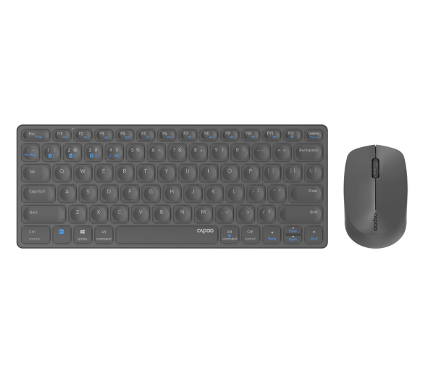 RAPOO Klawiatura zestaw 9600M multimode szary 217375 - 1071795 - zdjęcie